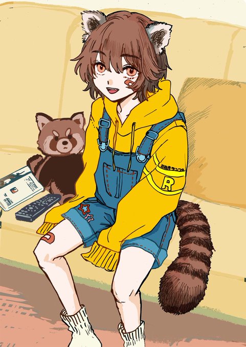 「raccoon girl」 illustration images(Latest)｜10pages