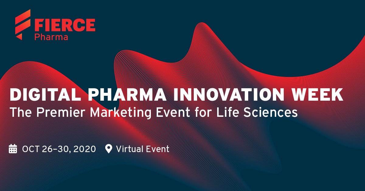 FiercePharmaMkt's tweet photo. Over 900 marketing thought leaders and professionals at pharma, biotech, and med device companies as well as agencies have registered for Digital Pharma Innovation Week!
Get your tickets here: https://t.co/GGH5fb7sB4
#DigPharma #DPIweek2020 #DigitalPharma #Fiercepharmamarketing https://t.co/RzjWz0IXpB