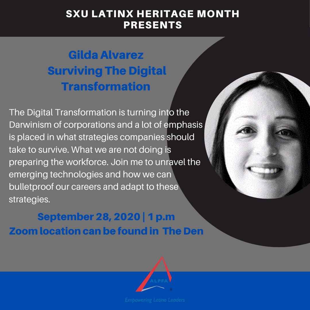 AlpfaSxu's tweet photo. Join us for our next LatinX Heritage Month Event - We are so excited to welcome @Latina_dba to our ALPFAmilia this upcoming Monday @ 1PM! This event is open to the public! 👩🏽‍💻  
Event Details: https://t.co/zZsZlFug55 https://t.co/HWE4x0z7SN