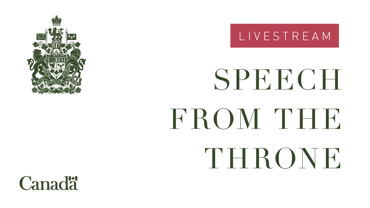 CanadianPM's tweet photo. Today, @GGJuliePayette will deliver the Speech from the Throne in the @SenateCA. Watch the livestream here this afternoon. #ThroneSpeech https://t.co/6AMMliBgJQ