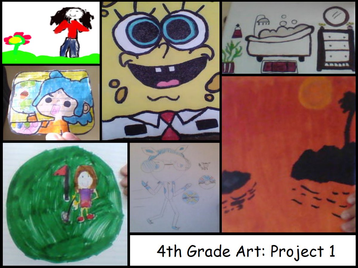 art_sully's tweet photo. This is just a small sample of the beautiful artwork that 4th graders have posted on Schoology for Project 1. I love the wide range of subject matter and the variety of media that   students are creating their art with! @SullyES_LCPS https://t.co/WtvaaA4ir6