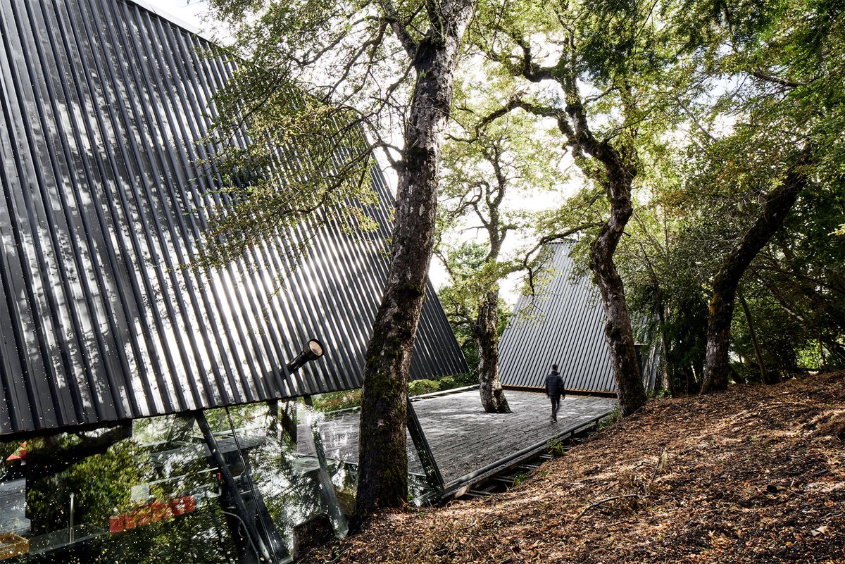 retokommerling's tweet photo. #ComoEnCasaEnNingunSitio _ Prism House diseñada por Smiljan Radic .  "La casa es esencialmente una sección de un cubo." #Arquitectura #Architecture #RetoKommerling https://t.co/3A3fV7cSg2