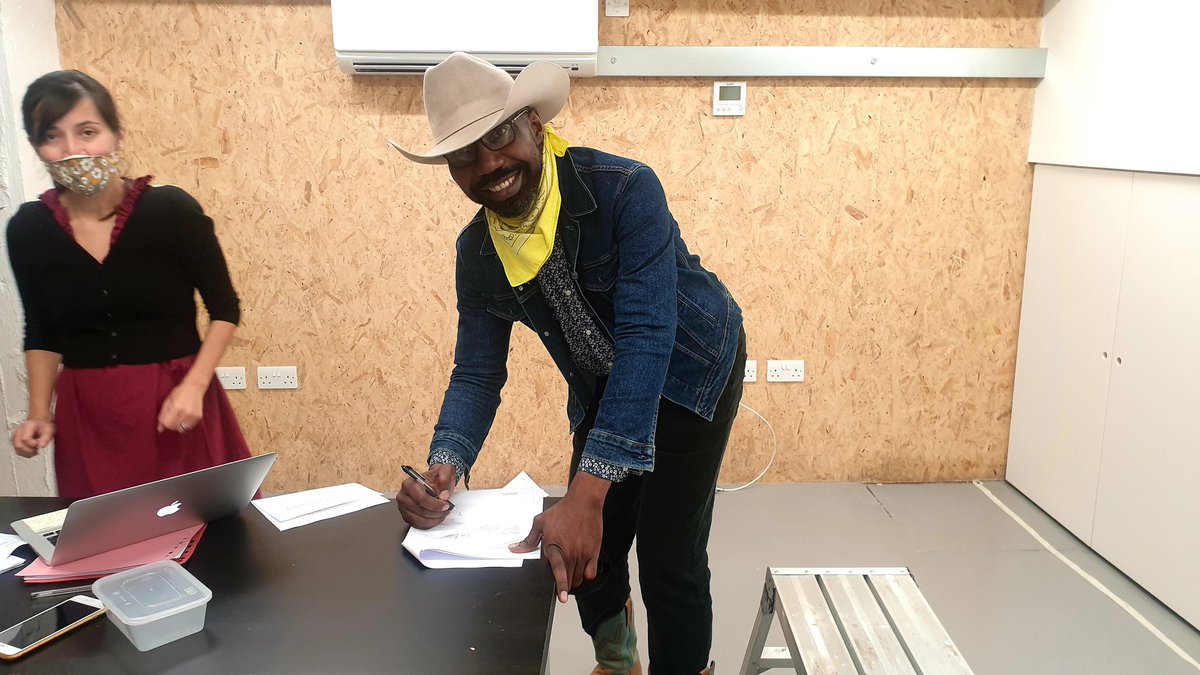 It's official folks, I just signed my lease to the new Black Cowboy Coffee cafe space today. My 16 year old second daughter was with me to give me full support as she's done since a wee 9 year old when we started Black Cowboy Coffee. I'm thrilled beyond words. Folks...