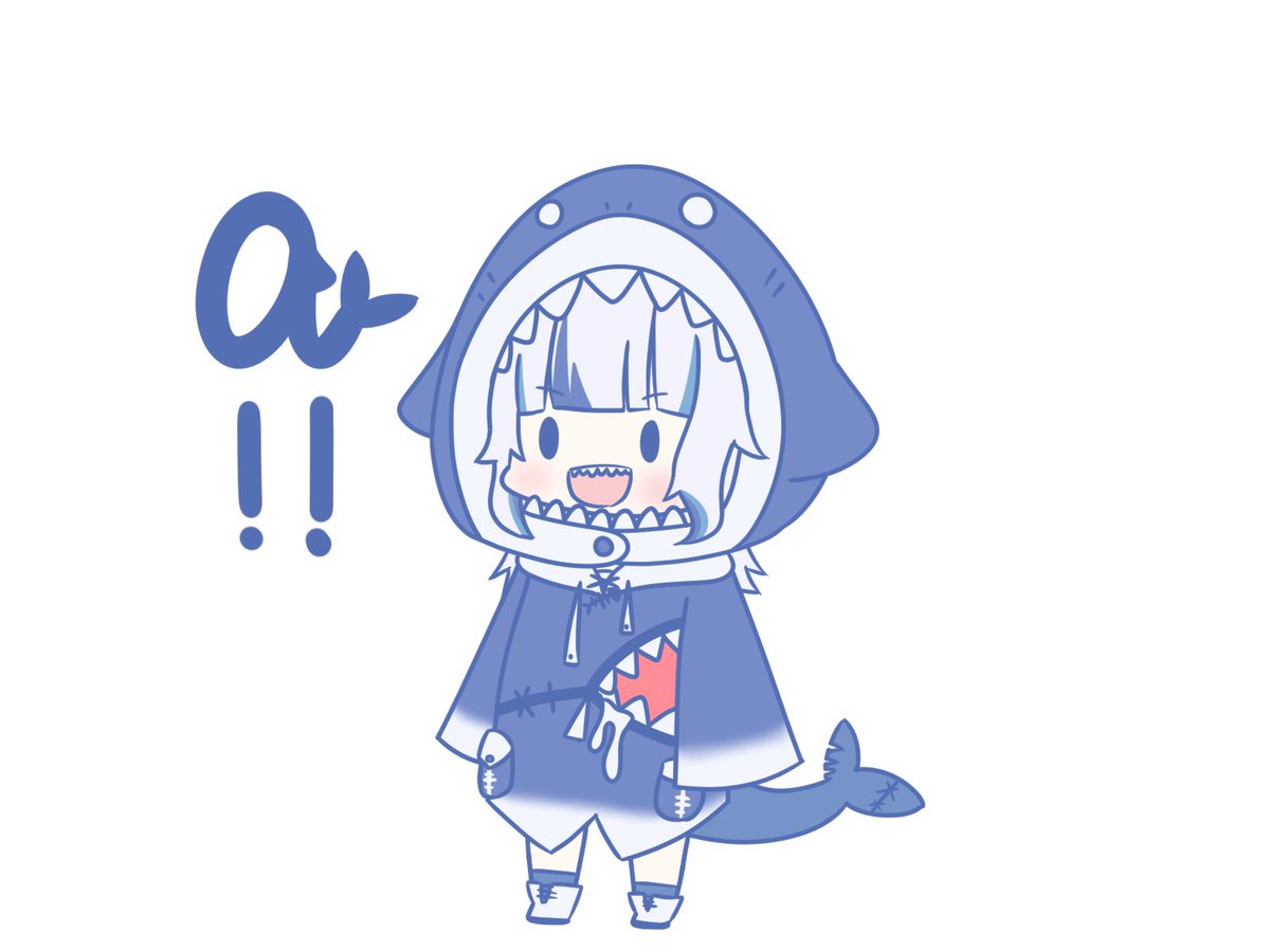 がうるぐら 「a!!
#gawrgura 
#gawrt 」|くろけんのイラスト