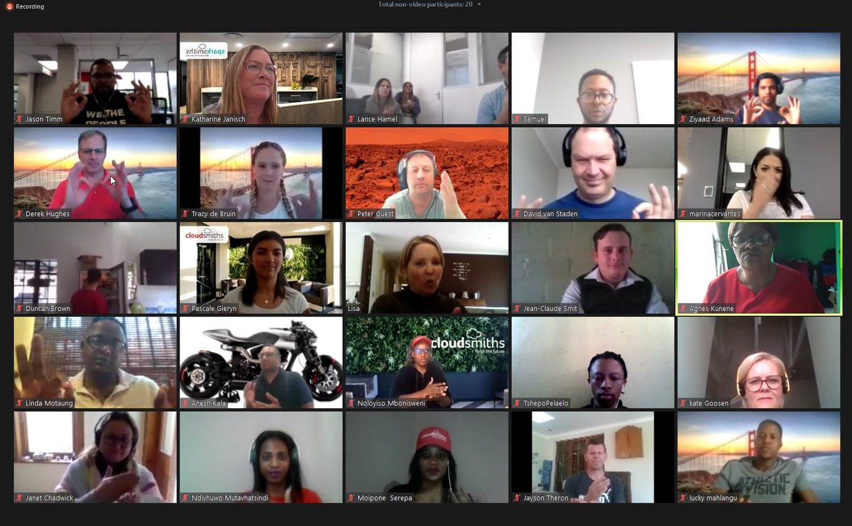 cloudsmiths1's tweet photo. On International Sign Language Day we highlight the Deaf Community. At our last Friyay we learnt about communicating in #SignLanguage. Hands with Words taught us #CloudSmiths and Salesforce lingo.
Ask a Smith what our CloudSmiths name is in Sign Language!
#ISLD #deafawareness https://t.co/Pf9fsSmTaO