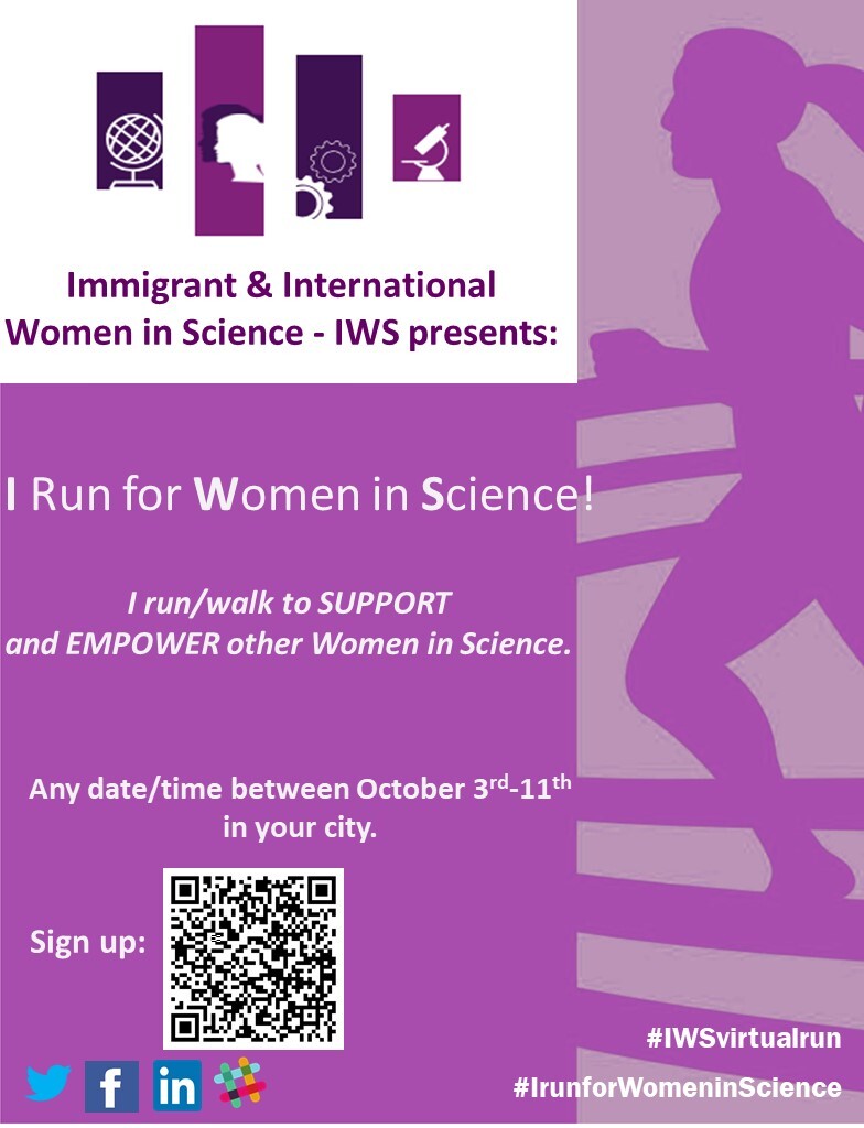 IWS_Network's tweet photo. I run/walk to SUPPORT & EMPOWER women. @IWS_Network is the sole organization supporting #Canadian #immigrant women in #STEM & impacted >3000 women in science through experience & knowledge exchange. Run/Walk with IWS!
#IWSvirtualrun
RSVP: https://t.co/3RQmyIesnu https://t.co/KefLznXAdi