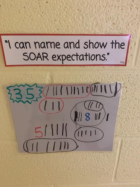 The hard work that went into creating an SEL Scope and Sequence linked to goal setting this summer is now visible in our building! <a href="/mrswill_class/">Mrs. Will's Class</a> met their first goal and earned the letter "T" working towards spelling T-E-A-M-W-O-R-K! #BSESTogetherWeCan
