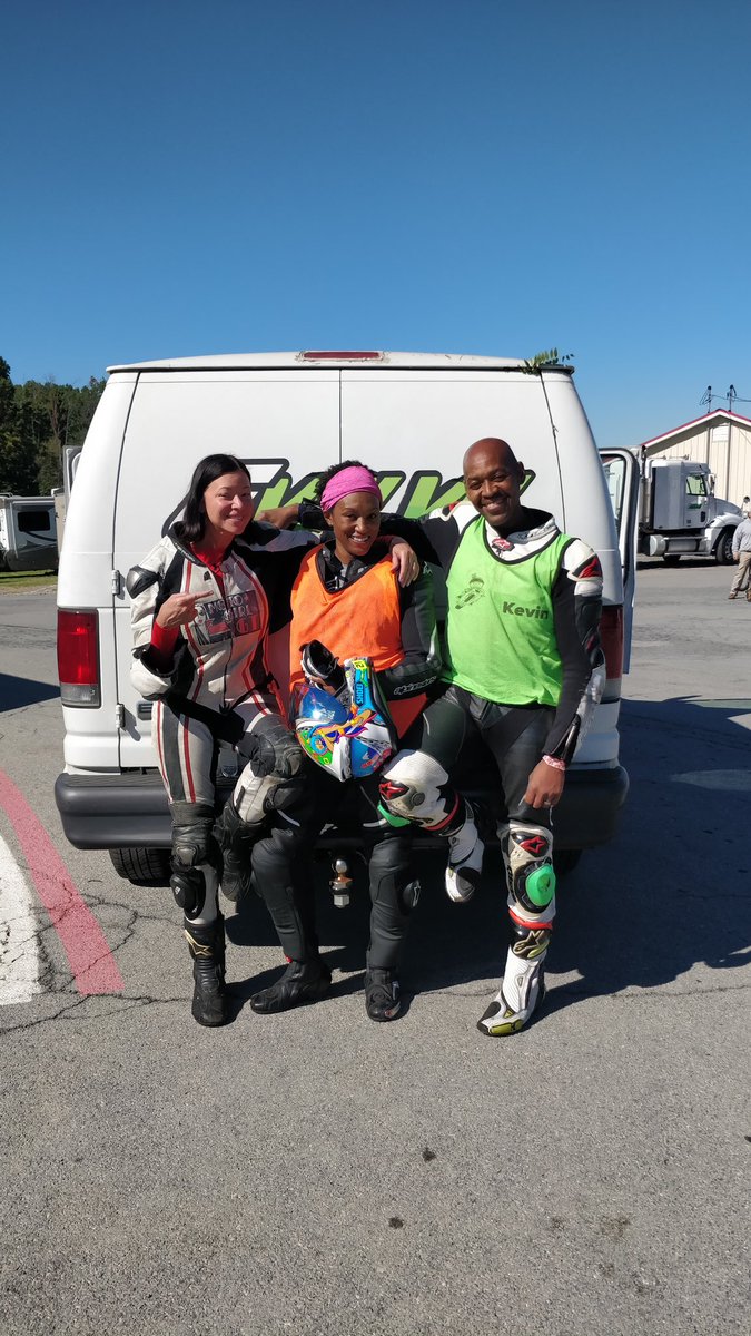 IzzoSink's tweet photo. Congratulation’s to Sharif Webber-O’Falan on tackling her first track day weekend at Summit Point. I quietly sat back while Sharif was in EvolveGT’s GT1 school on Sunday at Shenny and on Monday we moved over to Main and she was my number one priority! #motogirlgt #Motorsport https://t.co/283QbOCfxy