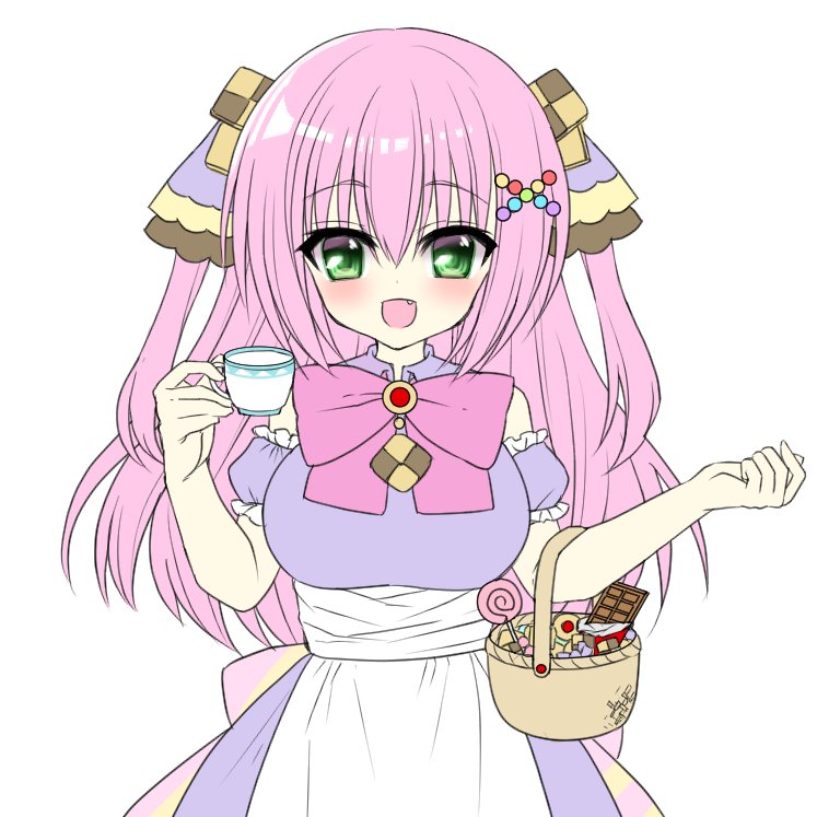 「創作キャラ お菓子な少女 二次元の女の子は髪色がファンタジーなのが好き」|hinao@C102 日曜日 東G37aのイラスト