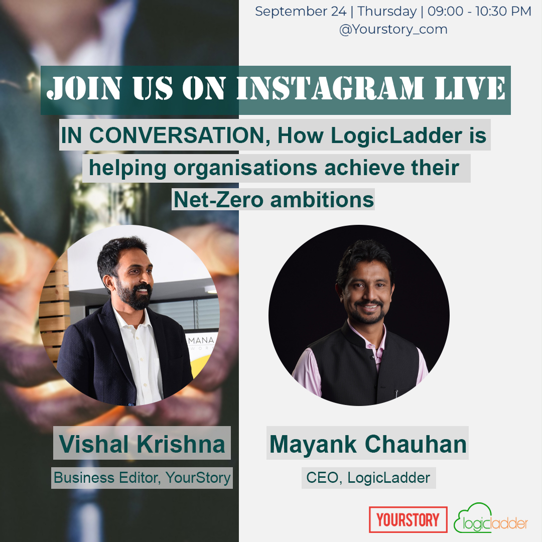 tsc_logicladder's tweet image. Join us @YourStoryCo on 24 Sep 2020, 9:00 PM IST for LIVE discussion between @manu7ul and @vishalskrishna

YourStory Instagram Page- instagram.com/yourstory_com/

#yourstory #logicladder #ShellE4 #sustainability  #cleantech #netzerocarbon #netzeroemissions #climatechange #environment