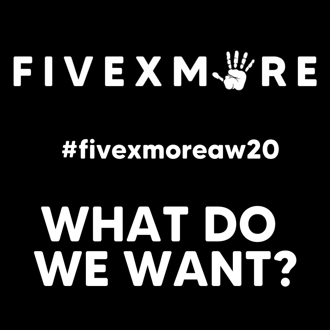We wanted to round off the  #fivexmoreaw20 awareness week with a series of asks and a list of what we want to see change. These statistics have been rising for decades and it’s completely unacceptable (THREAD)