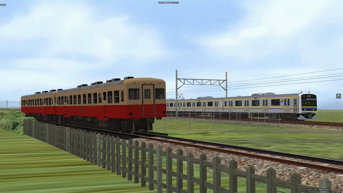 silky_jet's tweet photo. 路線としては五井駅への延伸を行っています。
”もう一駅あれば、特急車・近郊車の試運転にも使いやすいのに！”
通過シナリオは用意していませんが、作者視点でもお役立てください(車両データが増えると嬉しいですね！)

少し単調な区間ですが、五井駅では小湊鐵道線との接続もあります。お楽しみを！ https://t.co/k4ODTavWje