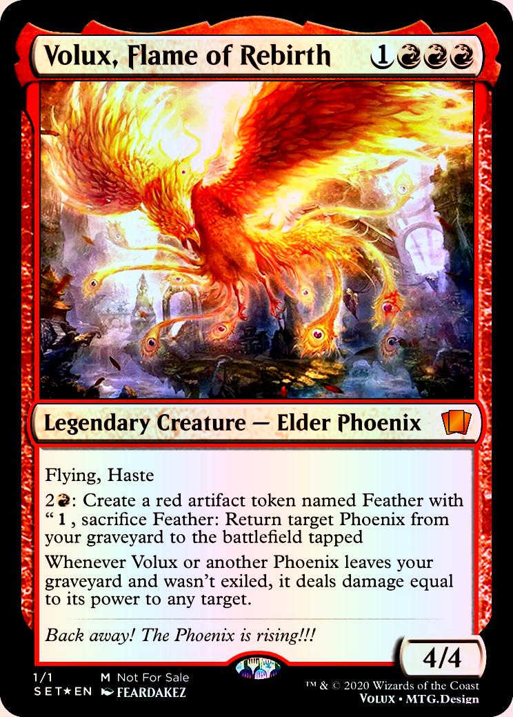 rmreagle's tweet photo. @edhquarters Hey Mitch, love the channel. You inspired me to try and make some custom commanders and would love your take on them!  One is a B/R replacement for my "Chainer of the Phoenix" and the other is just a mono-red leader.  Would love your feedback and thoughts on them! https://t.co/nHESDJ9ZZi
