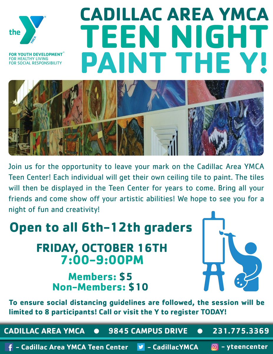 Teens, this event is for you! #ymca #teens #painting