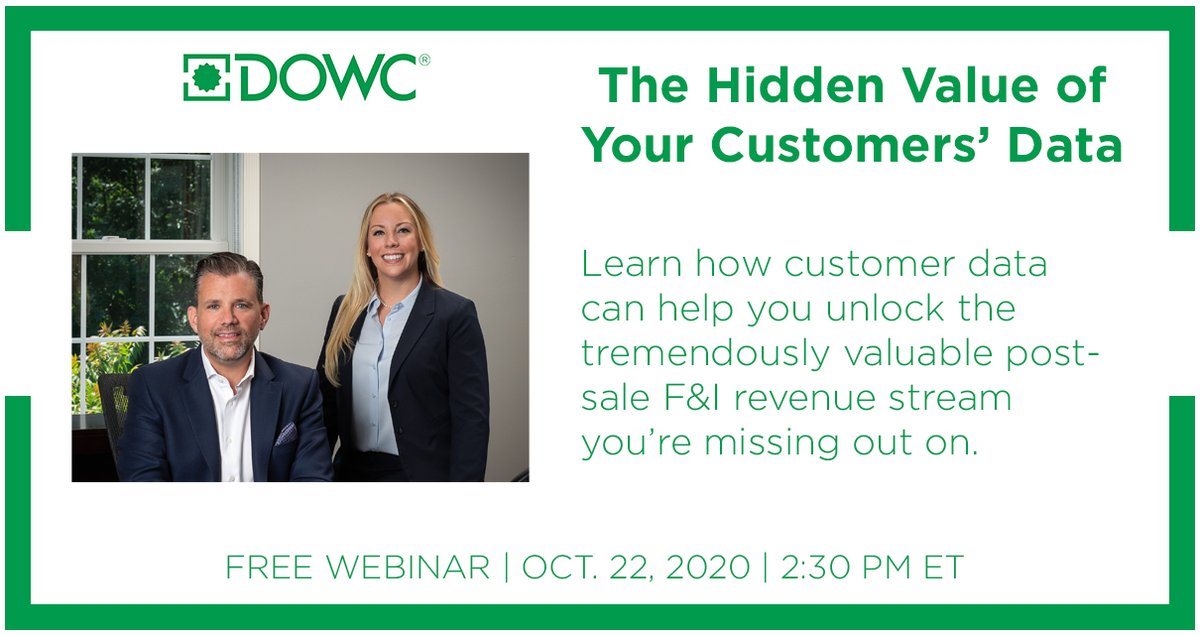 DealerOwned's tweet photo. Join Michael LaMotta and Edvie Castro as they discuss the best way to gain control over revenue centers already inside your dealerships that are not being leveraged to their full potential. Register now: https://t.co/WWRrntcEUS
#dowc #webinar #fni #wealth #leadership https://t.co/4QqV5jsJmZ