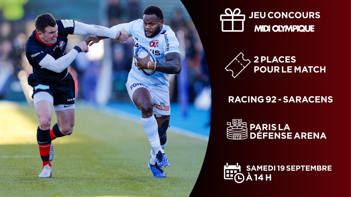 Coucou <a href="/racing92/">Racing 92</a> ! C'est le moment de dire à tous tes supporters que s'ils veulent assister au choc de <a href="/ChampionsCup_FR/">Investec Champions Cup France</a> samedi, il faut RT et suivre <a href="/lagrandemelee/">La Grande Mêlée</a> ! 
On tire au sort le vainqueur vendredi 18h... 🤩
