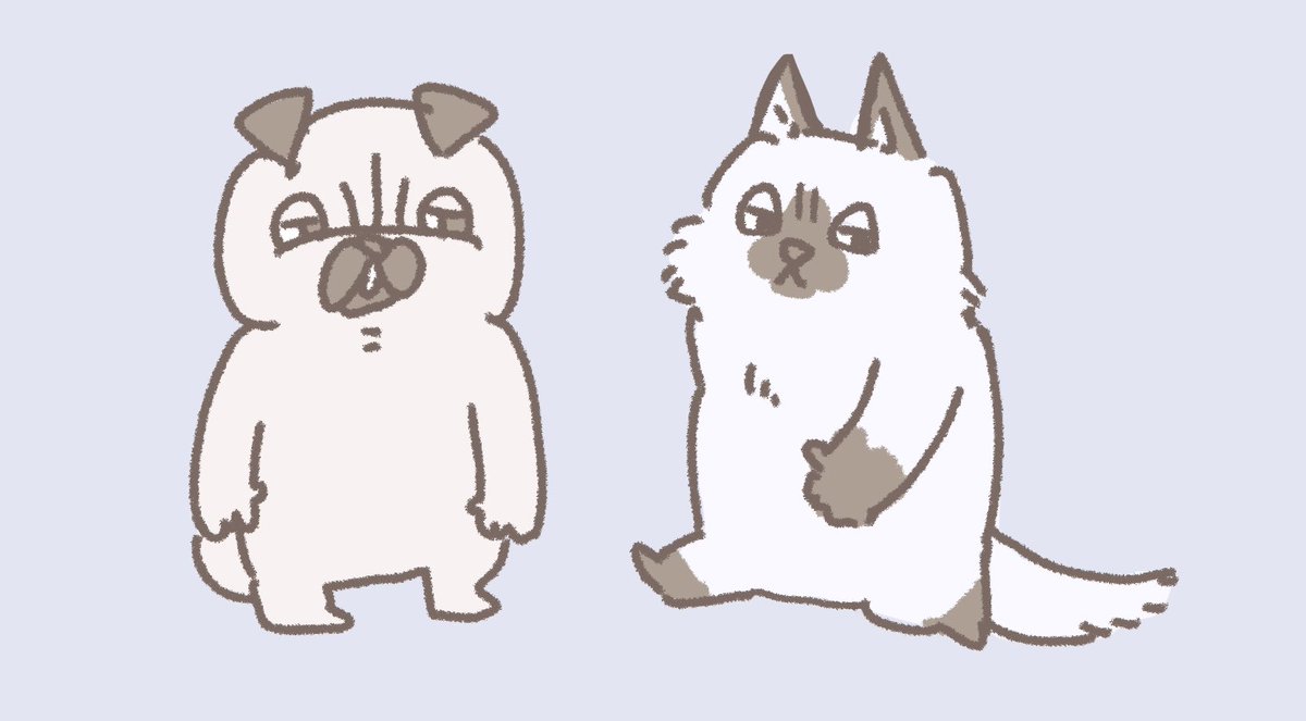 ななごり いつも眉間にシワ寄ってる動物かわいい パグ ヒマラヤン いぬイラスト ねこイラスト ななごり いつも眉間にシワ寄ってる動物かわいい パグ ヒマラヤン いぬイラスト ねこイラスト
