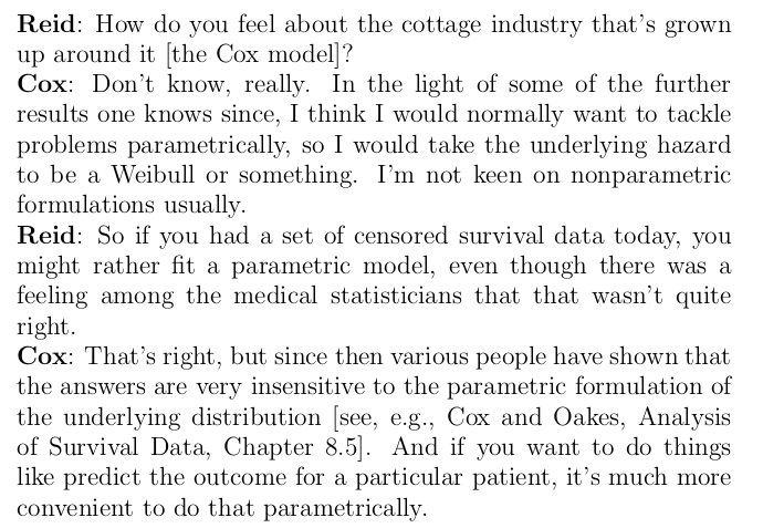 Did you know that Cox himself isn't a big fan of the Cox model? (2/n)