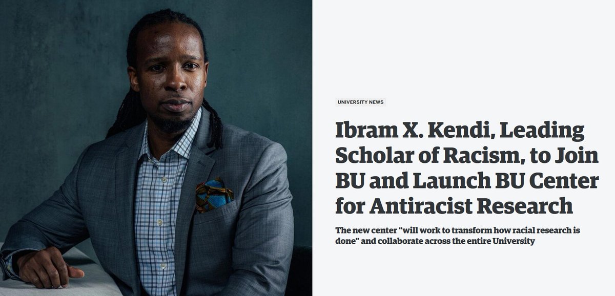 11/And if you think Kendi is kidding, he is not. Kendi was recently hired by Boston University and given a 10 million dollar grant by  @jack to start the BU center for Antiracist Research, but his ideas about Antiracism are already showing up, and it is not good.