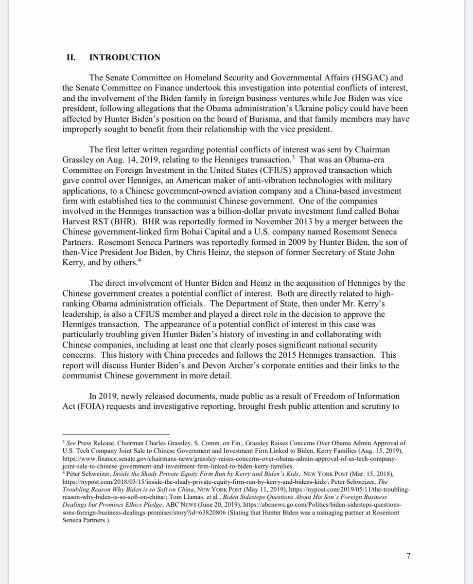 Good Read- The records acquired by the Committees also show that Hunter Biden and his family were involved in a vast financial network that connected them to foreign nationals and foreign governments across the globe  #TheMoreYouKnow  #EnjoyTheShow  https://www.hsgac.senate.gov/imo/media/doc/HSGAC_Finance_Report_FINAL.pdf