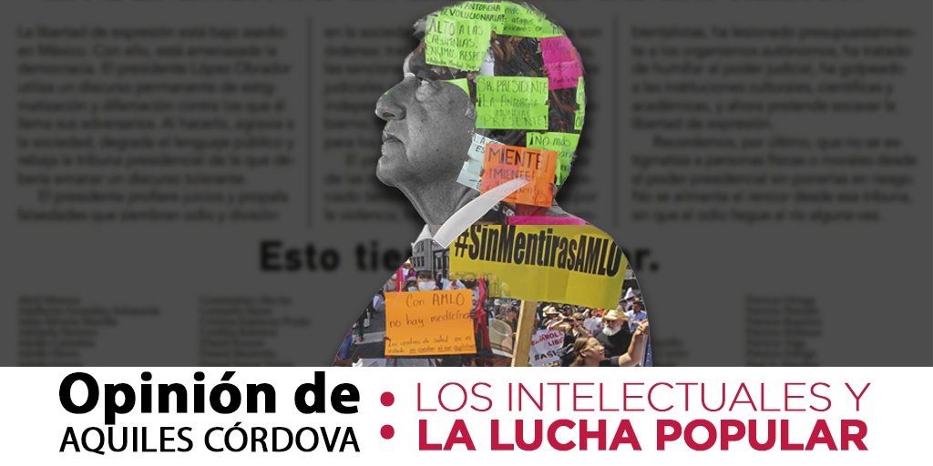 AquilesCordova's tweet photo. Los intelectuales y la lucha popular. Te comparto mi #Opinión semanal. Texto completo en https://t.co/bzAWfDtOtO I @AntorchaOficial #OpiniónDeAquilesCórdova Antorchistas Antorcha Campesina #México #Política https://t.co/ciYq60i0M3