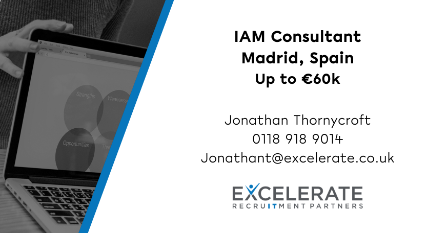 ExcelerateRec's tweet image. If you&apos;re a consultant within the Spanish IAM market and would like to work for a global consultancy that engages in some of the largest, most complex and interesting projects in the country, then give Jonathan a call to learn more.