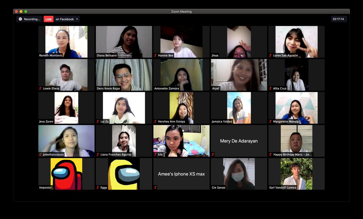 Salamat po sa lahat ng nakasama sa zoom party. Sana nag-enjoy kayo at di sumakit ang ulo nyo sa games haha. Keep streaming #NotForMe 😊

Thank you, Bogart! ♥️♥️
<a href="/MissMarisRacal/">Maris Racal</a>