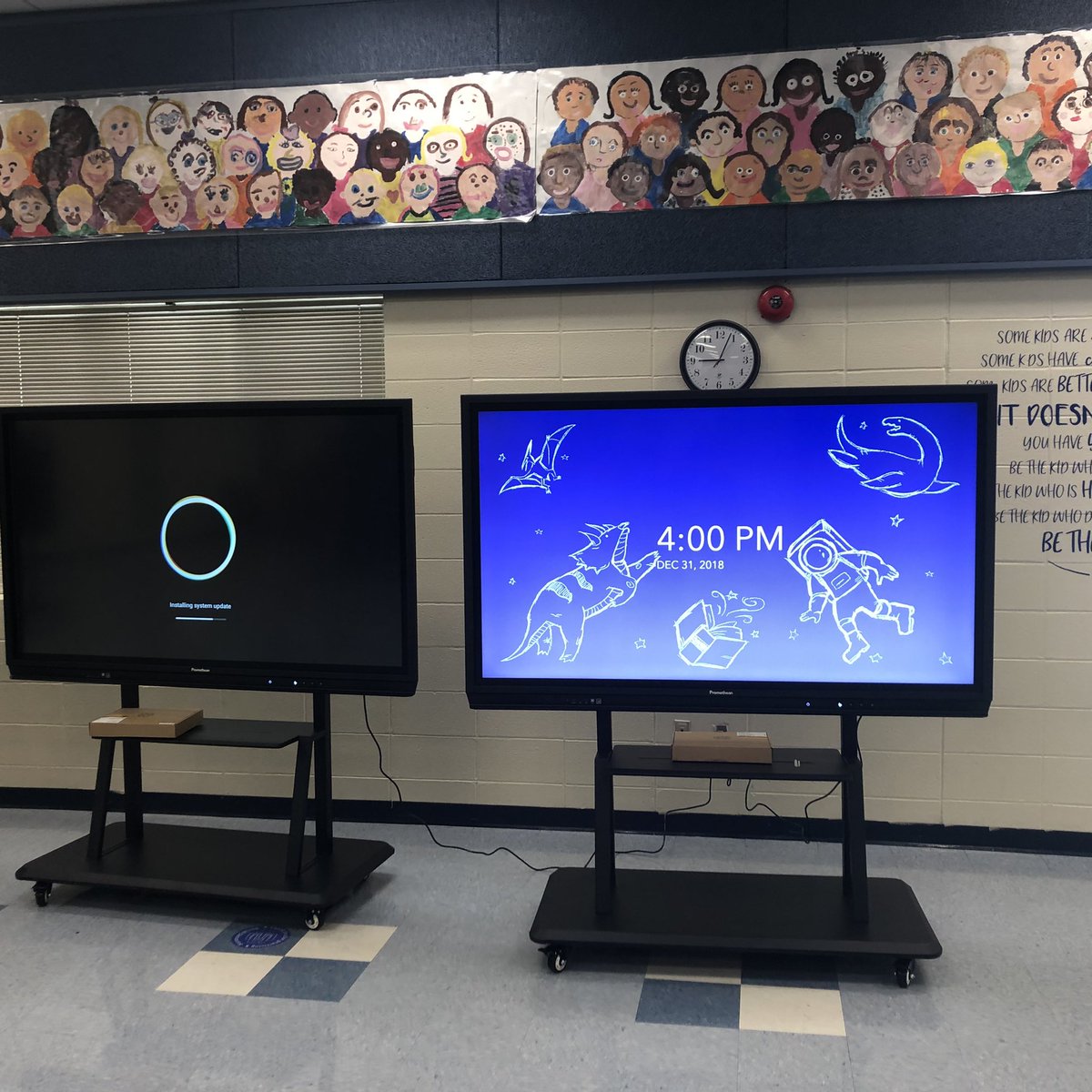 PecanPark's tweet photo. Thanks to our  Title I money we are able to add 15 smart boards to our classrooms. These boards will be used for whole group instruction. As well as small group interventions and enrichment. https://t.co/DrxszUxHvu