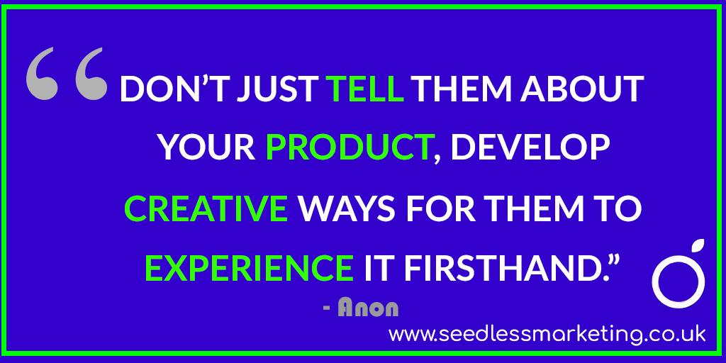 SeedlessUK's tweet photo. Your Product will be similar to many other Businesses. The experience you Customers experience firsthand is what connects customers to you instead of others!

 What sets you apart? 

#creativemarketing #creativemarketingideas #marketingideas #b2bmarketing #digitalmarketing https://t.co/tZooCeogZn