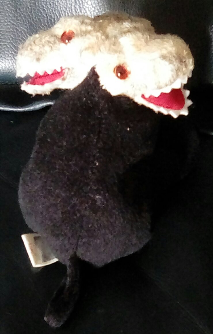 catschimerical1's tweet photo. Meet #threerex the #kaiju! #catschimericalcreations #toycore #kidcore #crafternoontea #craftersofinstagram #plushiemaker #stuffiemaker #frankenbeanies #beaniebabymashup #mixedupbeaniebabies #hybridbeaniebaby #mixandmatchmonster #luketheblacklab #toothythetrex #kaijuplush #stuffie https://t.co/vOwZDbaEX0