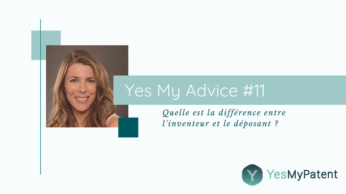 YesMyPatent's tweet photo. 🤔 Vous ne comprenez pas la différence entre #inventeur d’un procédé et #déposant d’un #brevet ? 

🔑 #YesMyPatent a la réponse à votre question en 40sec —>

https://t.co/tMQz0WSe5L

#Patent #PI #proprieteintelectuelle #invention #YouTube https://t.co/6UWyiPPEkp