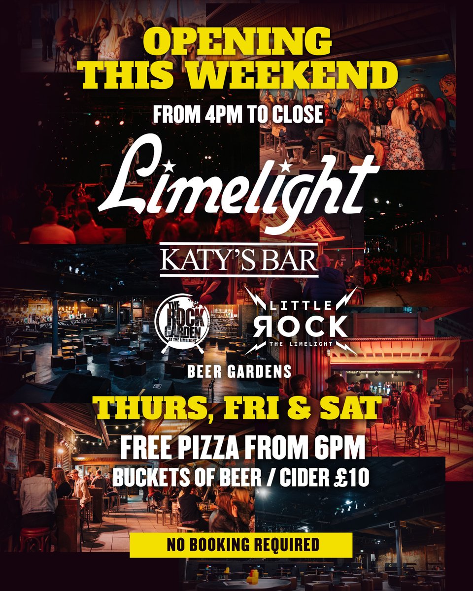 LimelightNI's tweet photo. 📰 LIMELIGHT UPDATE // WIN a TABLE, BUCKET OF BEERS &amp; PIZZA 📅⠀

For a chance to win RT &amp; reply the day you'd like to come 💬
This 𝐓𝐡𝐮𝐫𝐬𝐝𝐚𝐲, 𝐅𝐫𝐢𝐝𝐚𝐲 &amp; 𝐒𝐚𝐭𝐮𝐫𝐝𝐚𝐲 we will be open 𝐟𝐫𝐨𝐦 𝟒𝐩𝐦 for socially distanced table service - no booking required 🎉⁣ https://t.co/nTWWEOySY2