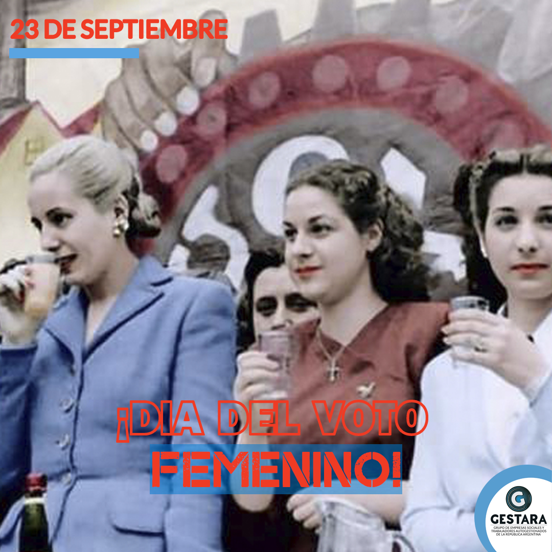 📍Hoy hace 73 años se ampliaban derechos. Se promulgaba el #VotoFemenino #LeyEvita