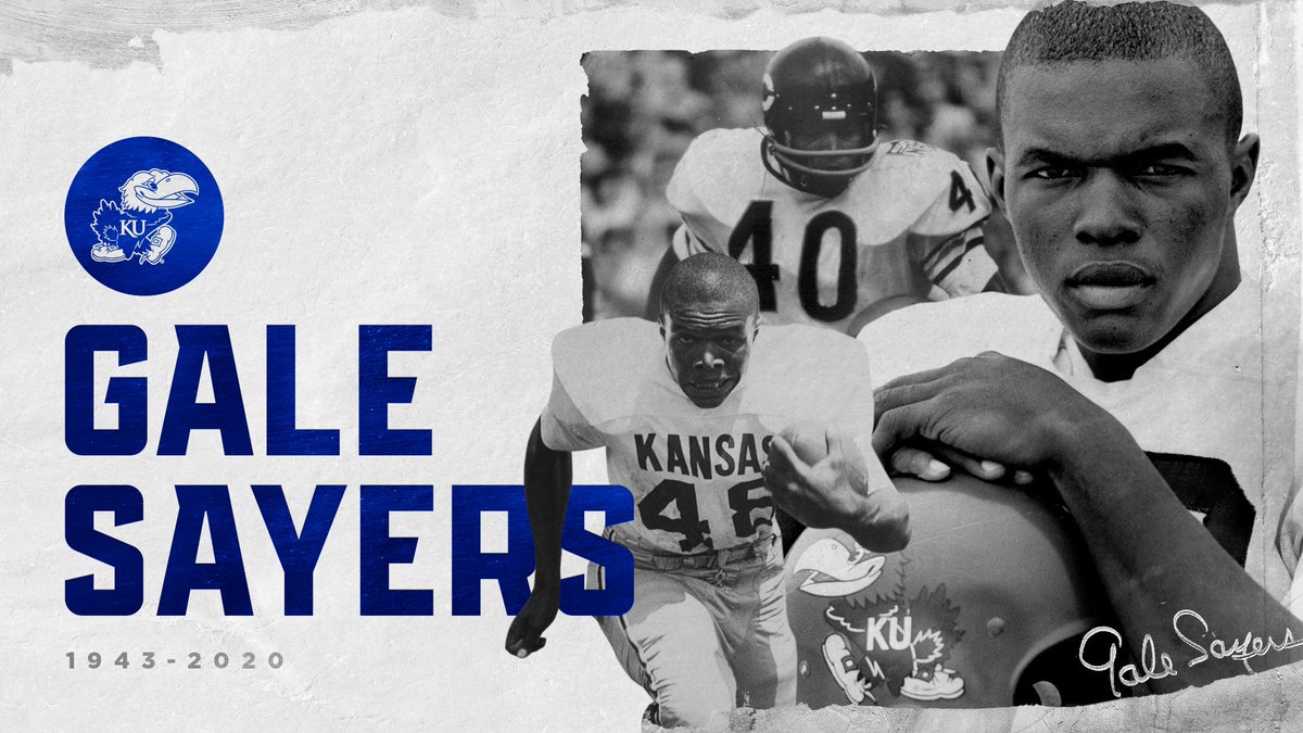 KU_Football's tweet image. Rest in peace to the 𝐊𝐚𝐧𝐬𝐚𝐬 𝐂𝐨𝐦𝐞𝐭, Gale Sayers. 

One of the best and most impactful the game has ever seen. 

1943-2020