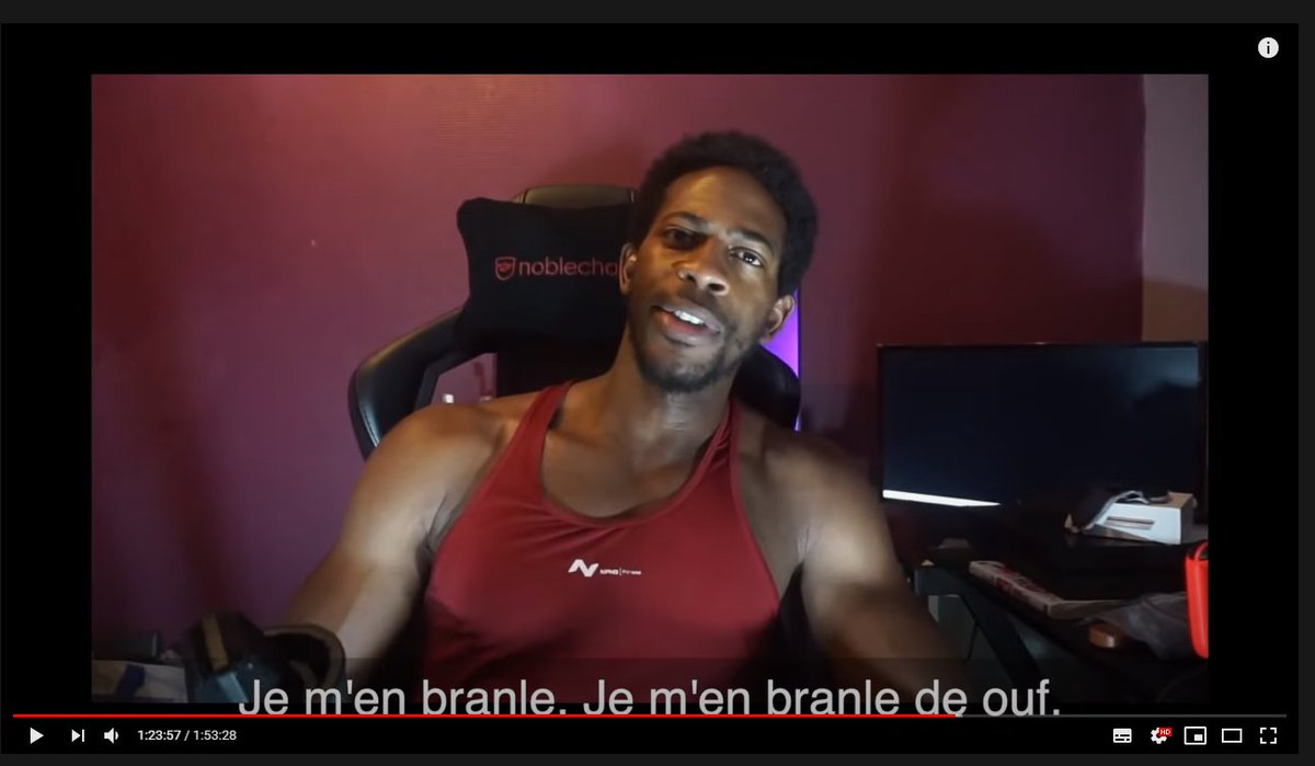 Dans cette vidéo, le non verbal change énormement, il est beaucoup moin détendu, son visage est fermé, et il ne sourit plus du tout. Ces paroles sont extrèmement violente. "Vous allez me respectez de grès ou de force."