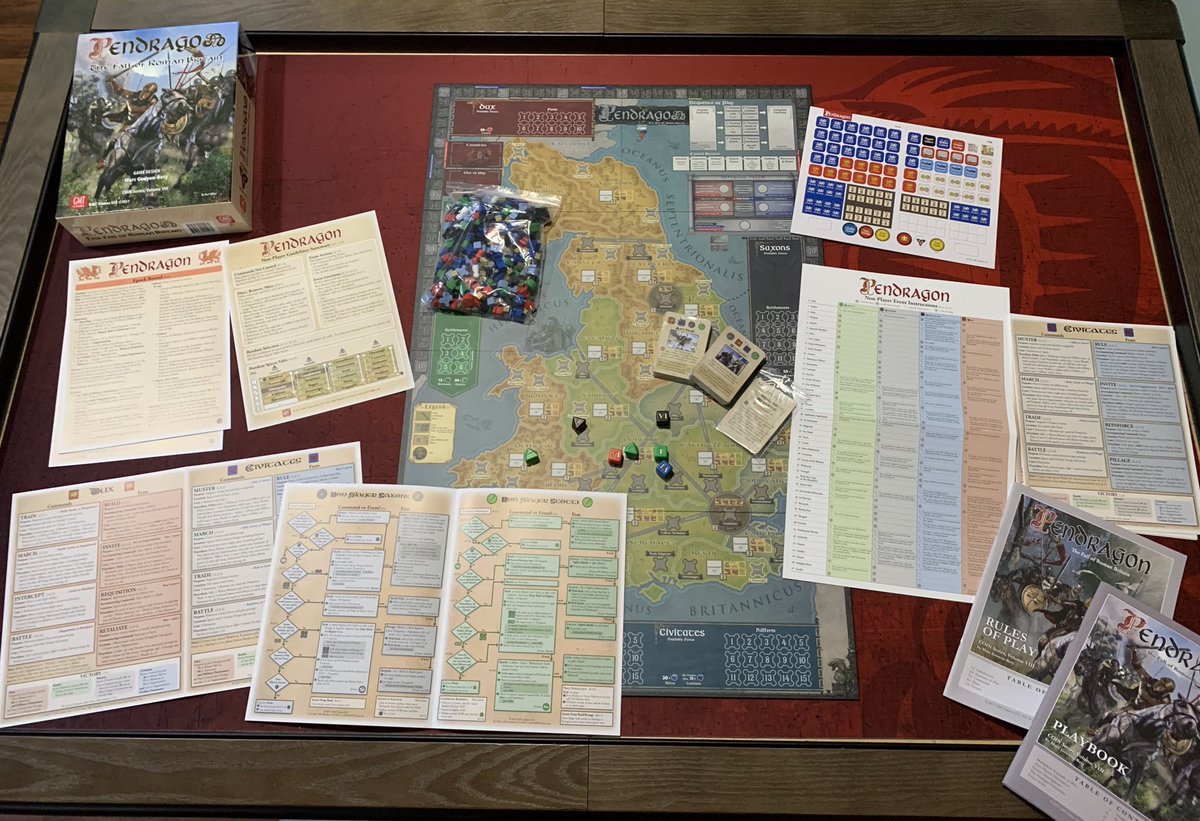 thesecretcabal's tweet photo. Decided to treat myself today to my first COIN game from GTM. Chose to go with Pendragon: The Fall of Roman Britain. Excited to explore a new branch of gaming that I previous haven’t dug into. There’s A LOT of stuff here! May take me some time, but I’m up for the challenge! https://t.co/gPyC93xnjj