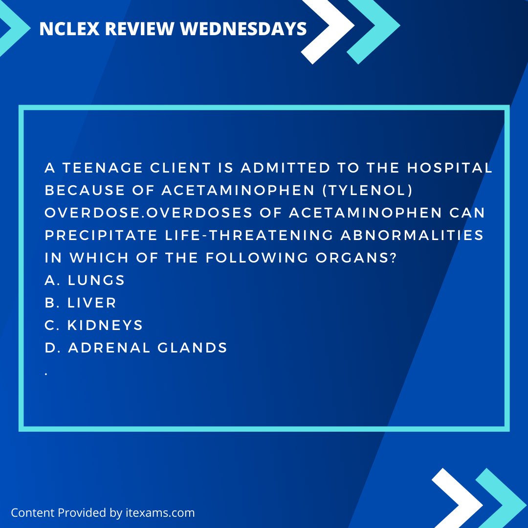 MichiganNSA's tweet photo. Take a moment to read these questions to help you review for the NCLEX 🧠🤔💡
Comment down below any topics you would like us to review next week 🙋‍♂️🙋
Also comment your answers below !
#NCLEXreviewwednesdays #nclexprep #nclexreview https://t.co/1Fy6c5PyyS