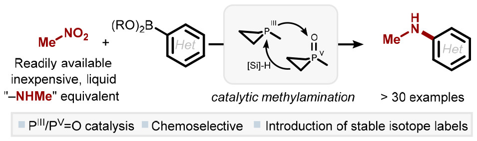 J Am Chem Soc Reductive C N Coupling With Nitromethane As A Methylamine Surrogate Via P Iii P V Redox Cycling Chemistrymit Genli Mit T Co Xjrlfbplja T Co Kvk9yjxyty