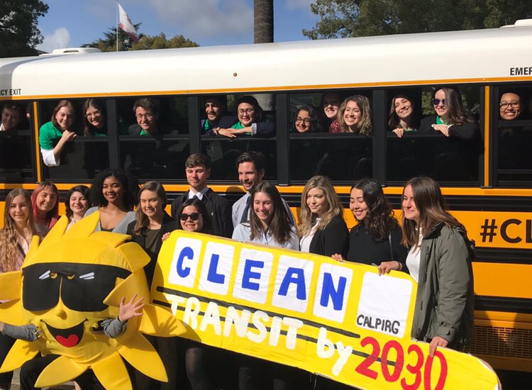 CALPIRGStudent's tweet image. We 💚clean transportation! This is a great step forward by @GavinNewsom we look forward to having CA continue to lead with strong commitments to clean energy!

(Photo from 2019 before COVID-19 social distancing)