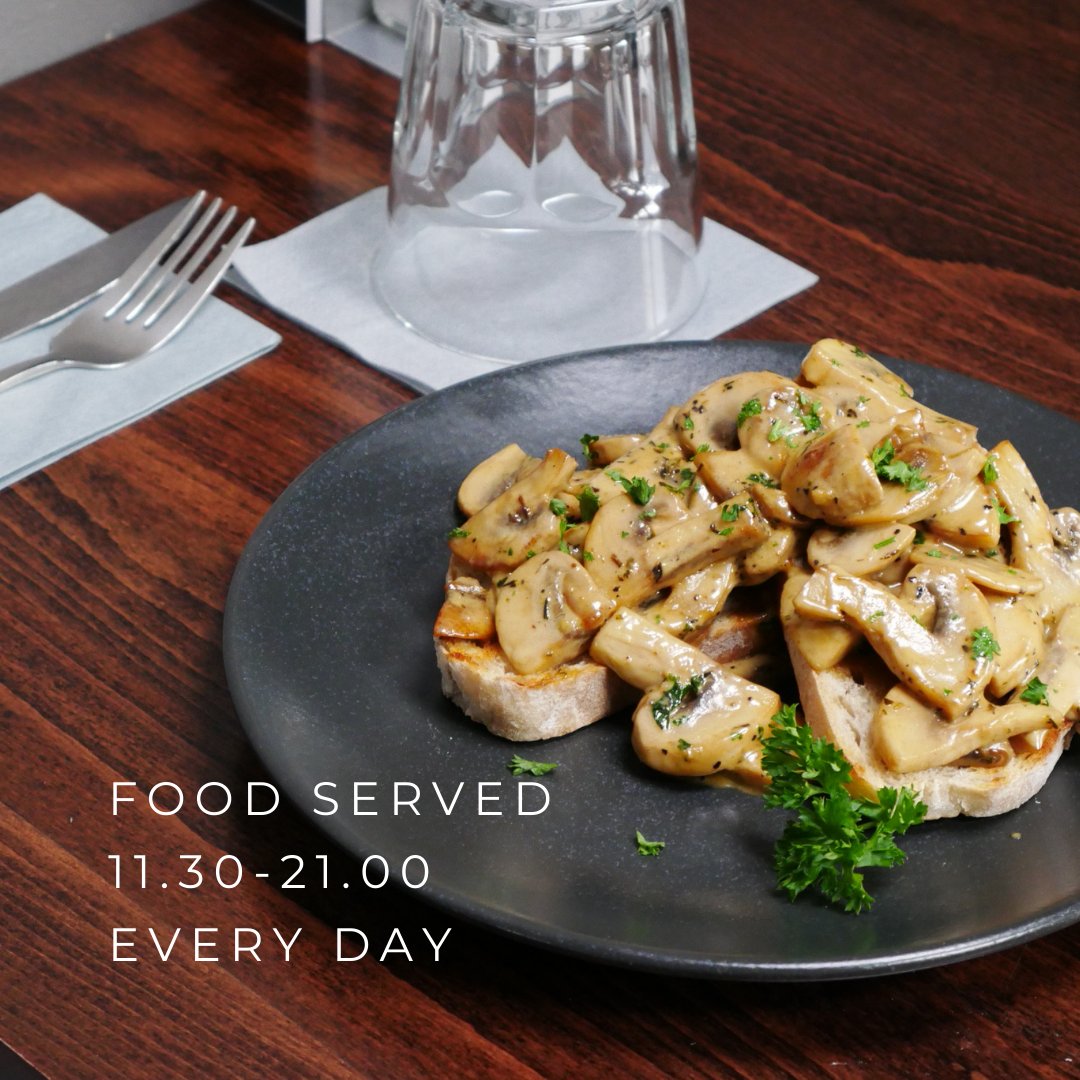 FORUMpreston's tweet photo. Food served every day 11.30-21.00.. Book online through the link in our bio! 

#Mushrooms #ForumPreston #FoodinPreston https://t.co/n7z3p2IzNN