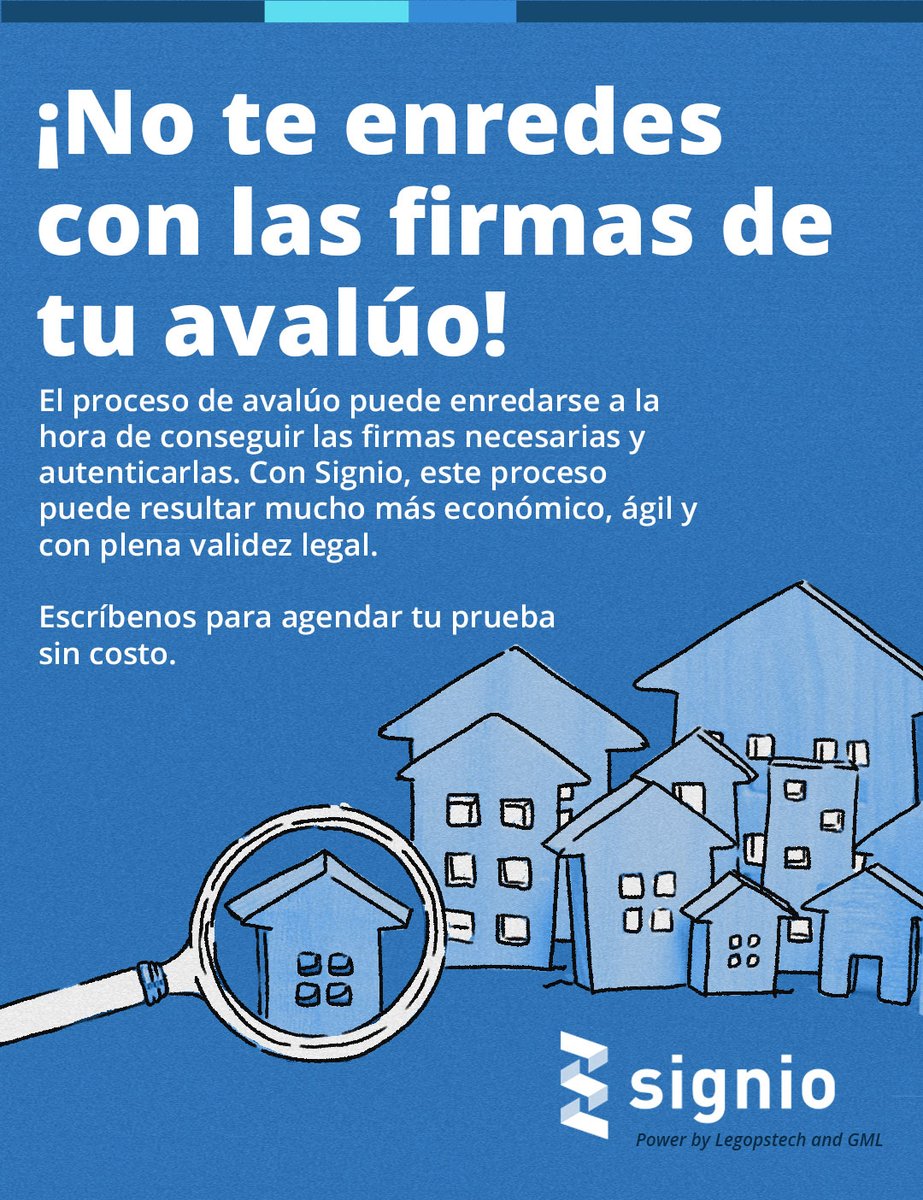 gmloficial's tweet image. ¿Sabías que en Colombia es completamente legal firmar tu avalúo de manera digital?

¡No te preocupes! 

Con Signio este proceso es mucho más fácil y rápido, cumpliendo con toda validez legal. Visita nuestra página oficial: gmlsoftware.com/transformacion…

#GMLSoftware #Tecnología #Signio