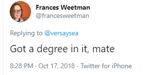 2) Frances Weetman had a varied and interesting university experience that equipped her with expertise in many areas...