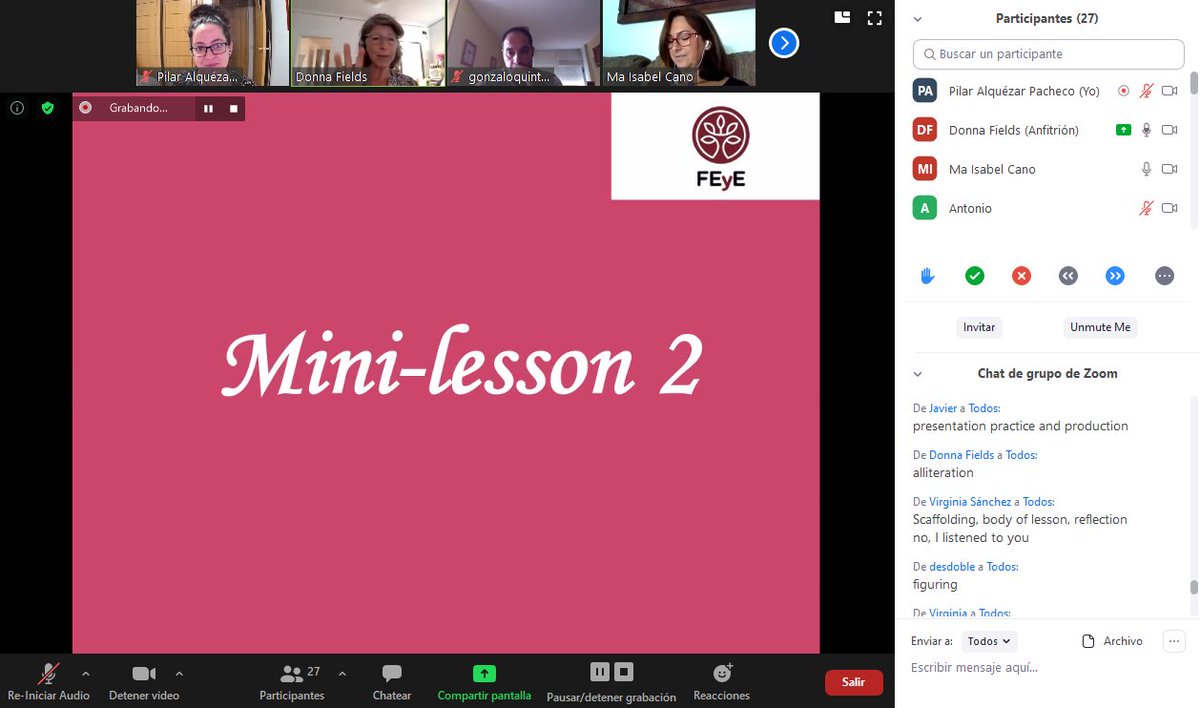 pilar_alquezar's tweet image. Hoy estoy teniendo la suerte de disfrutar junto a los #colegiosFEyE de @sjp_feye , @safa_feye y @sjc_feye de la formación en &quot;Scaffolding and CLIL&quot; junto a Donna Lee Fields. Nuestro #programaBilingue es real y coherente, priorizando ser capaces de llegar a todo el alumnado. 🇺🇸🇬🇧