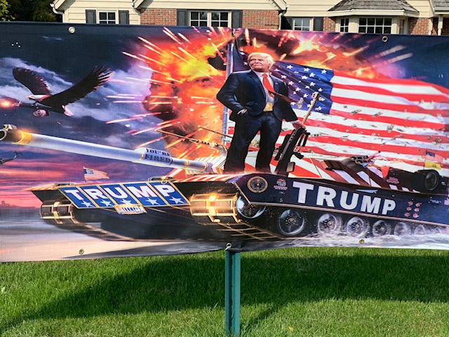 VGennis's tweet image. A yard sign near our house.