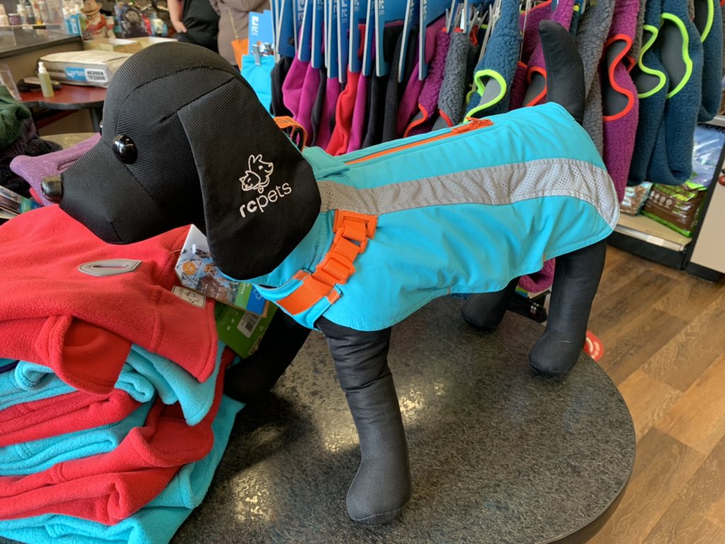 TheHOT1055's tweet photo. Look at these adorable RC Pets water resistant dog ponchos Global Pet Foods Charlottetown has in stock! 🐶 
They also have hoodie and lighter fabric styles too. 
If you’re getting them a jacket, you have to get a matching leash. Dogs like fashion too! 🐩 #ShopLocalBuyPEI https://t.co/eb4oasJOhI