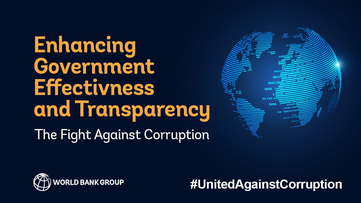 Download  @WorldBank’s report, Enhancing Government Effectiveness and Transparency: The Fight Against Corruption, today!  http://wrld.bg/emJI50BrOwn  The lessons learned can help guide policy makers and anti-corruption champions. #UnitedAgainstCorruption  #EndCorruption (1/9)
