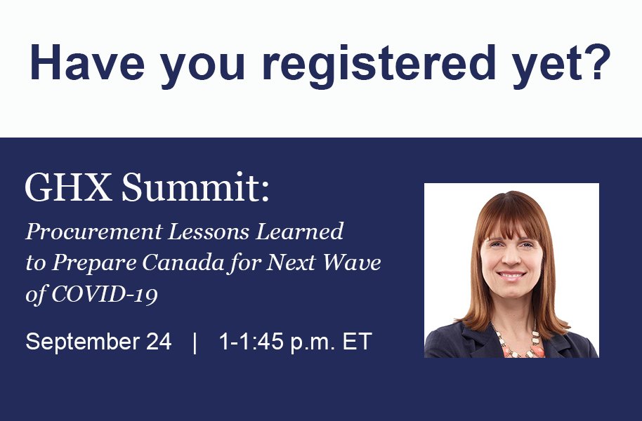 HealthPROCanada's tweet photo. It's not too late to register for the @GHX_LLC Summit featuring HealthPRO's own VP, Pharmacy, @ChrisFDonaldson 

Register here: https://t.co/i5LCofy043

#healthcare #covid19  #knowledgesharing https://t.co/qZU0bjw1yc