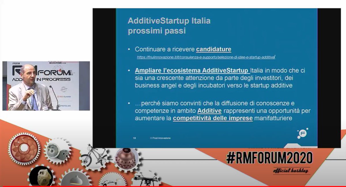 FriuliInnovazio's tweet photo. #AdditiveStartup Italia presenta le prime 3 iniziative selezionate al #RMFORUM2020 e continua ad accogliere candidature perchè l'#AdditiveManufacturing è un elemento determinante per la competitività delle imprese manifatturiere https://t.co/bsiuRFPF9Z