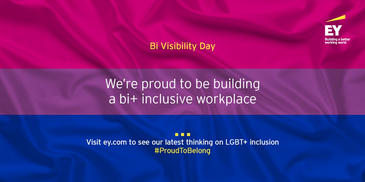 CrespoCM's tweet photo. In honor of Bi+ Visibility Day, we are excited to be hosting a session at Out & Equal Summit this year on the great resources and work #EY is doing in support of the Bi+ community. #ProudToBelong #OutAtEY https://t.co/Qp7oST0pqI