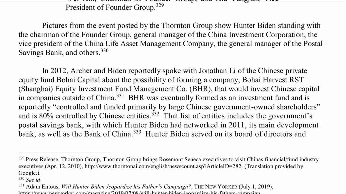 n 2012, Archer and Biden reportedly spoke with Jonathan Li of the Chinese private equity fund Bohai Capital about the possibility of forming a company, Bohai Harvest RST (Shanghai) Equity Investment Fund Management Co. (BHR), that would invest Chinese capital...  @intheMatrixxx